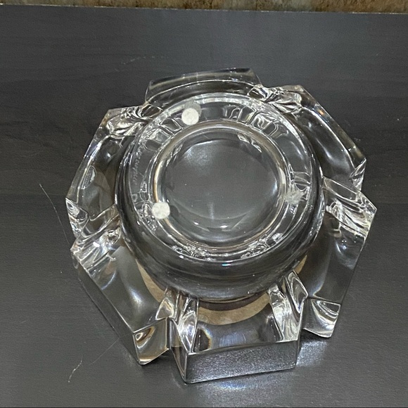 Vintage Orrefors Sweden Signed LH 64384-IL Lars Hellsten 6” Corona Crystal Bowl - Picture 7 of 13